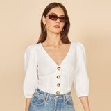 Bubble Sleeve Blouse