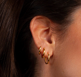 Gold-Plated Trio Hoops